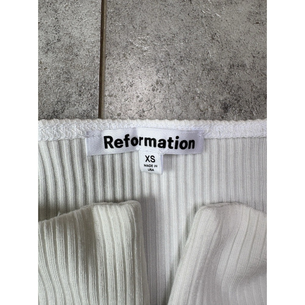 Reformation White Tank Top Women's XS Elevated Basics Layering Minimalist - Picture 3 of 7